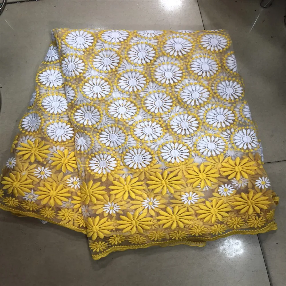 

Hot Sale french lace 5 yards/lot african lace fabric high quality african tulle lace fabric Purple/Blue/Yellow/Green/Red H273-1