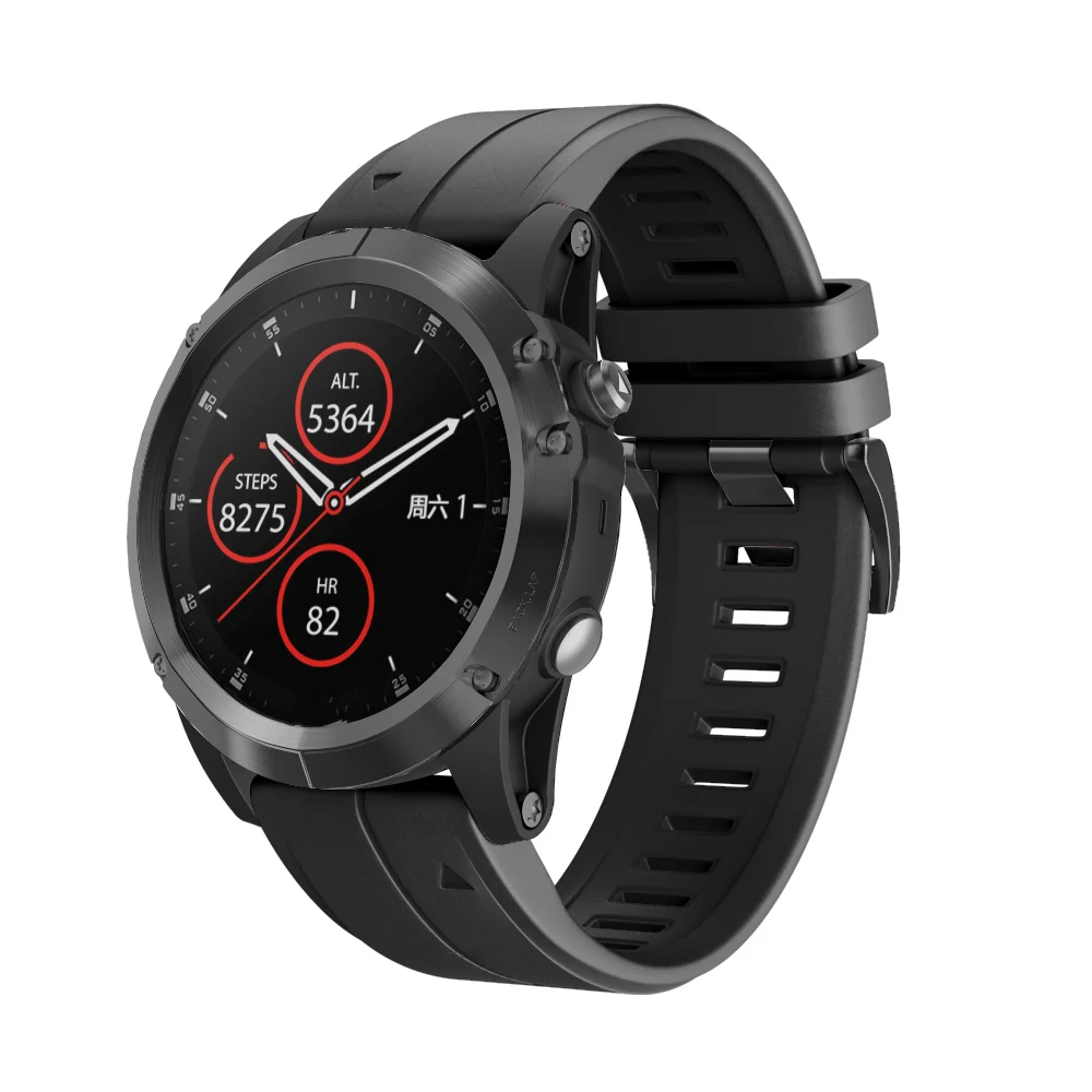 Быстросохнущий силиконовый ремешок для часов Garmin Fenix 6X 5X fenix 5 6 fenix3, умные часы высокого качества, гладкое плетение 12,14