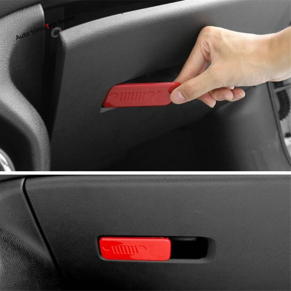 

Yimaautotrims Glove Box Handle Copilot Storage Clasp Hand Bowl Cover Trim Fit For Jeep Compass 2017 2018 2019 Interior Mouldings