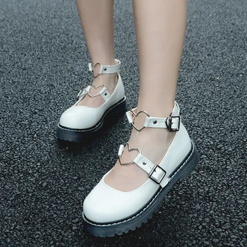 Kawaii Lolita Heart College Girl Shoes 4