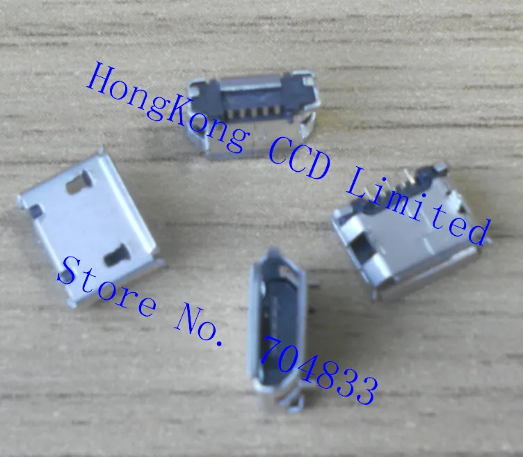 

500 шт./лот Micro USB 5 pin разъем Micro USB 5 pin