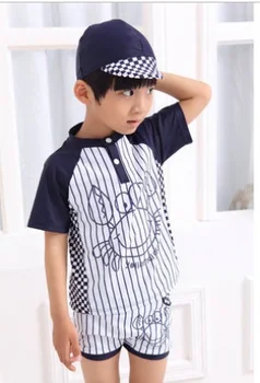 

boys swimwear polyester+spandex Rash guard wetsuits Swimming Diving Suit Fission Swimwear Sun Protection clothes Free Shipping