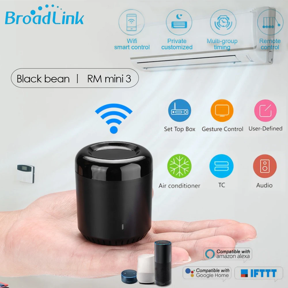  Broadlink RM mini 3 RM4C Smart Home Remote pro IR RF Control TV Air Conditioning Work With Alexa Go - 4000291057720