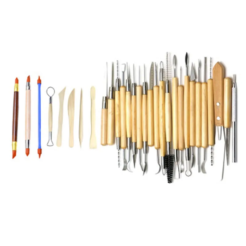 

30PCS/Set Clay Sculpting Tools Pottery Carving Tool Different Specifications Ceramic Clay Wood Carving Knife Tools Art Supplies