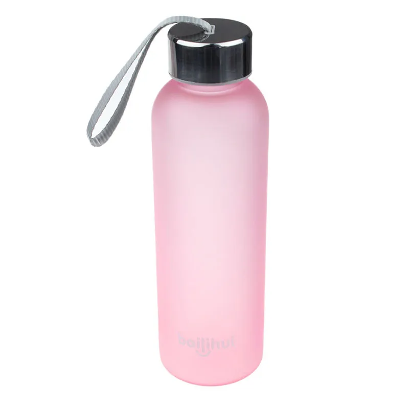 

600Ml Sports Portable Travel Bottle Plastic Eco-friendly Belt Lanyard Frosted Cup Camping Outdoor Drinking Water Tool Waterfles