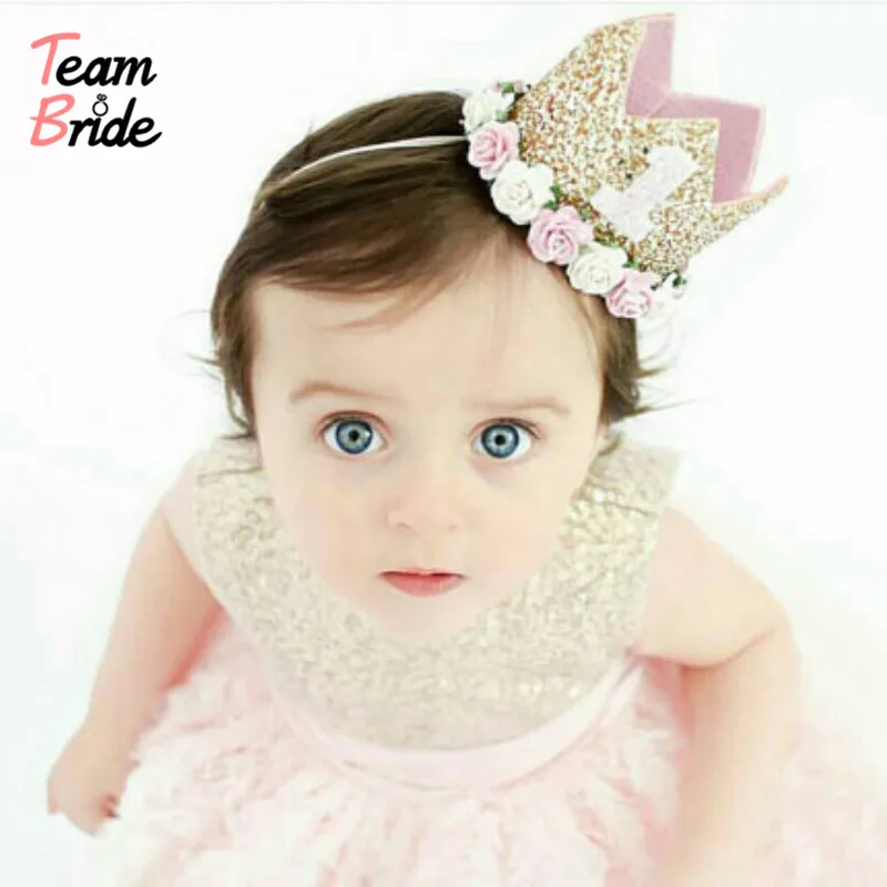 Team Bride Del Bambino Della Ragazza Di Compleanno Cappellini per feste e  party di Compleanno Per Bambini Della Principessa Tappo a Corona  Decorazioni Festa Per Bambini Favori Della Fascia 1 2 3