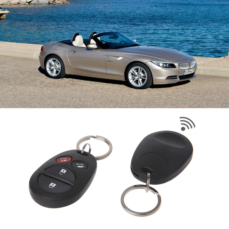 

1-Way Car Vehicle Burglar Alarm System Keyless Entry Security System w/ 2 Remote