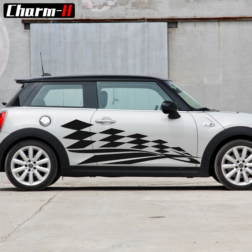 Наклейка на дверь с боковым флагом для MINI Cooper One S Hardtop R56 Convertible R57 Roadster R59 Countryman R60 F55