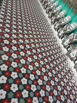 

African 3D Sequins Lace Fabric 2019 High Quality Lace French Sequence Tulle Lace Nigerian Lace Fabrics For Wedding YYZ0