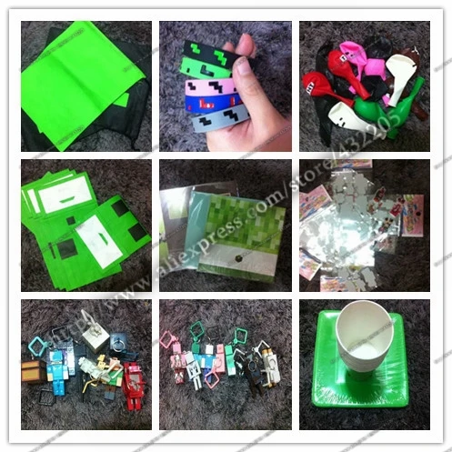 Minecraftのクリーパーパーティー用品セット紙袋 70バルーン おもちゃ グリーティングカード リストバンド ギフトバッグお祝い誕生日 Birthday Greetings Party Suppliesbag Birthday Aliexpress