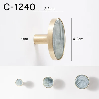 1 шт. марблеье модели латунные комод ящиков Ручки рукоятки ручки/шкаф ручки для мебели ручка для комода оборудования - Цвет: C-1240