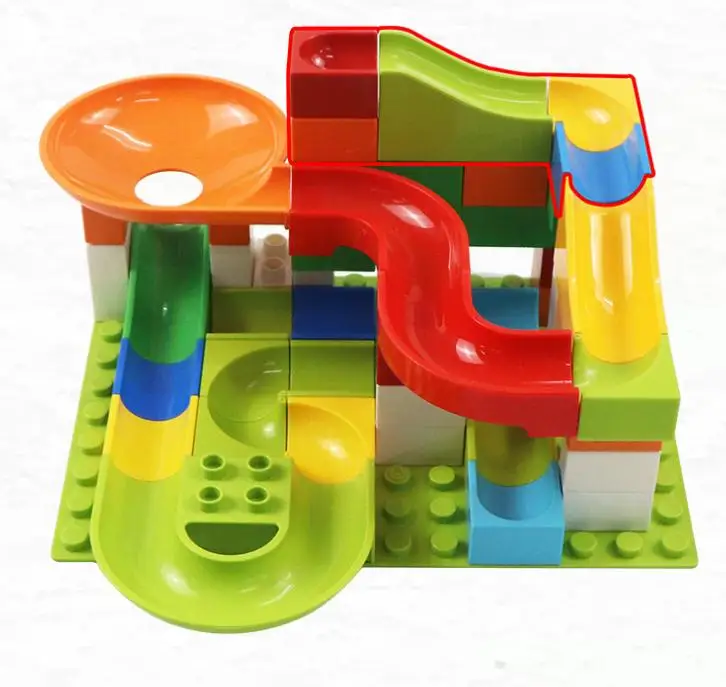 

Marble Race Run Maze Ball Track slide assembly toy Compatible LegoINGlys Duploe Blocks ABS