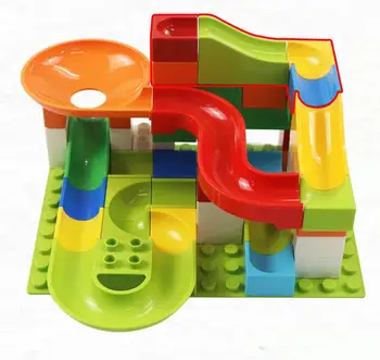 

Marble Race Run Maze Ball Track slide assembly toy Compatible all brand Duploe Blocks ABS