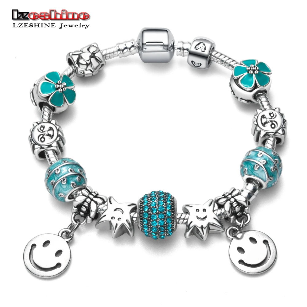 

LZESHINE Fashion Charms Bracelets & Bangles for Women Beads Charms Fit Bracelets Manchette Pulseira DIY Jewelry Gift