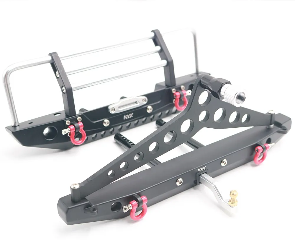

KYX Racing Alloy Front Rear Bumper Set for 1/10 RC Crawler Car Axial SCX10 II 90046 Traxxas TRX-4 TRX4