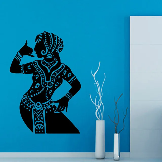 Indian Woman Buddha Dance Wall Stickers Hinduism Living Room Home Indian Woman Buddha Dance Wall Stickers Hinduism Living Room Home