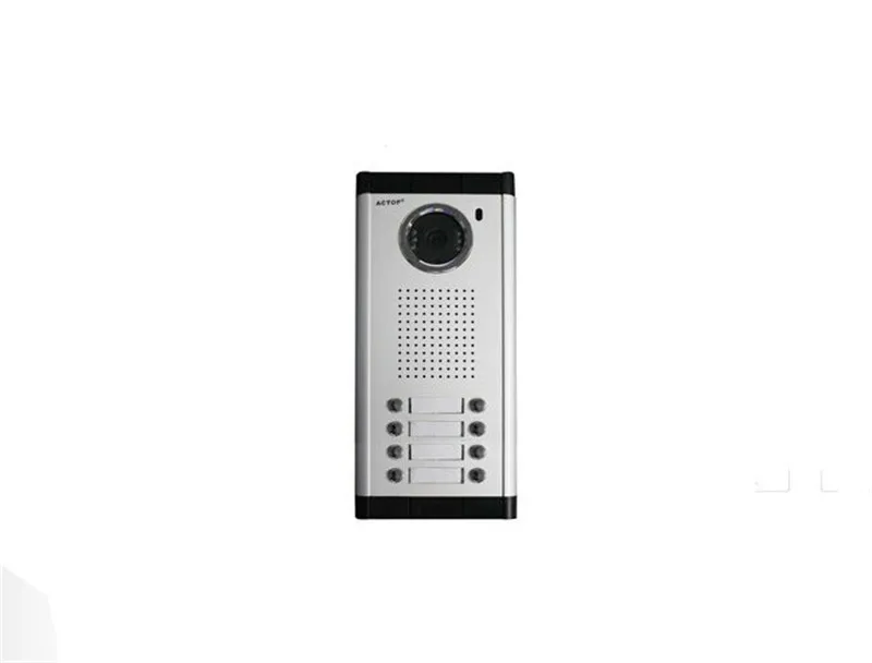 High Quality Smart Home 1V8 Intercom System One to Eight Video Doorbell 7 Inch Display 6 IR Lamps Cable Visible Interphone D196b