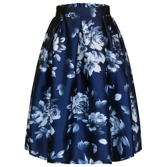 Aliexpress.com : Buy Lavender Floral Skirt Women Elastic Autumn Summer ...