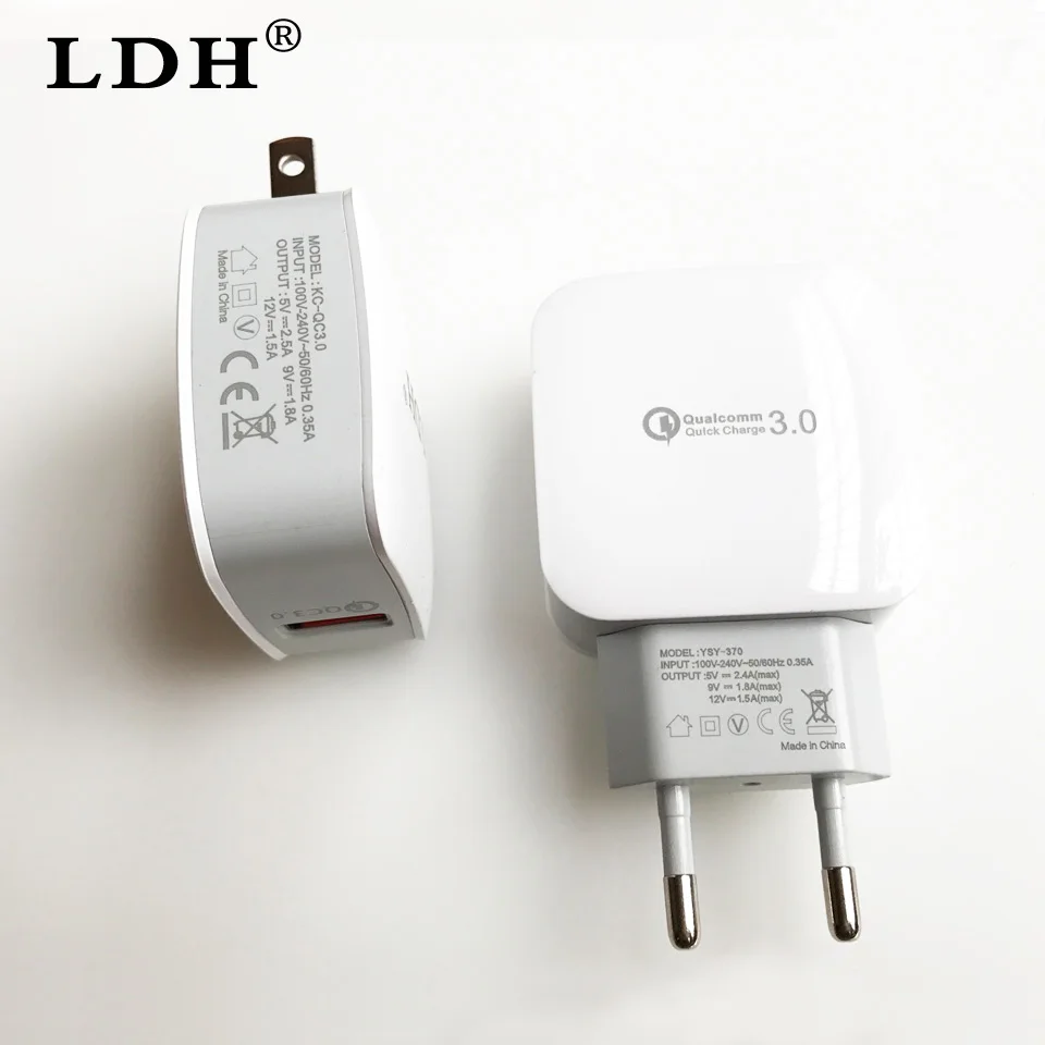 LDH 18 Вт USB Quick Charge 3 0 быстрый мобильный телефон для samsung Galaxy Xiaomi 5 6 Max совместимая