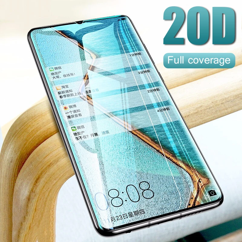 

20D Full Curved Tempered Screen Glass For Huawei P20 Pro P30 Honor 10 Protective Glass For Huawei P Smart 2019 Protector Film