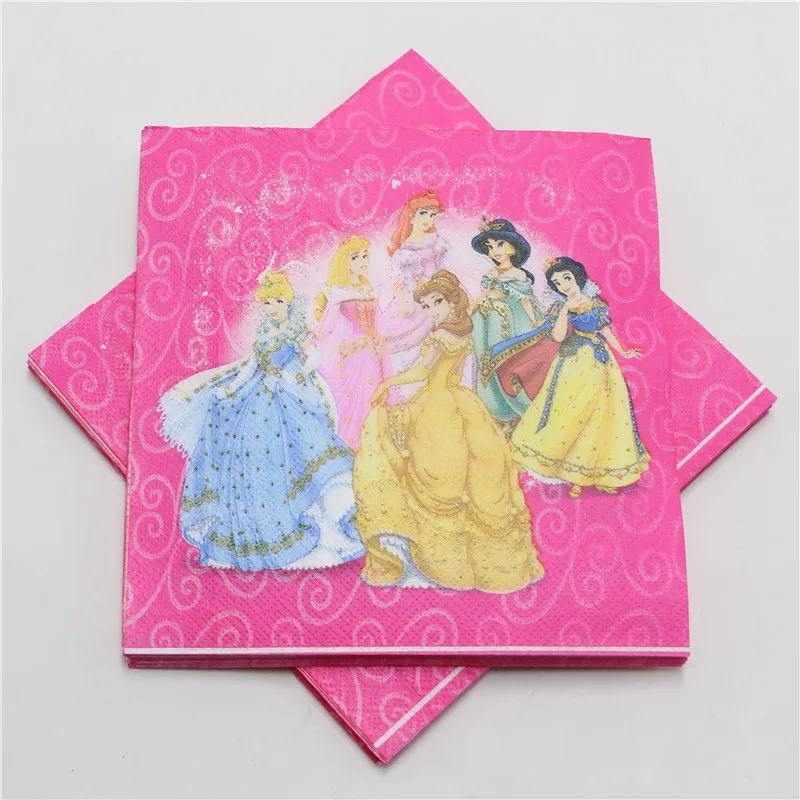 100pcs/pack Cartoon princess Paper Napkin Cartoon Napkin Christmas