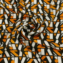 Мягкое платье шарф материал швейная ткань Атлас Шармез геометрический