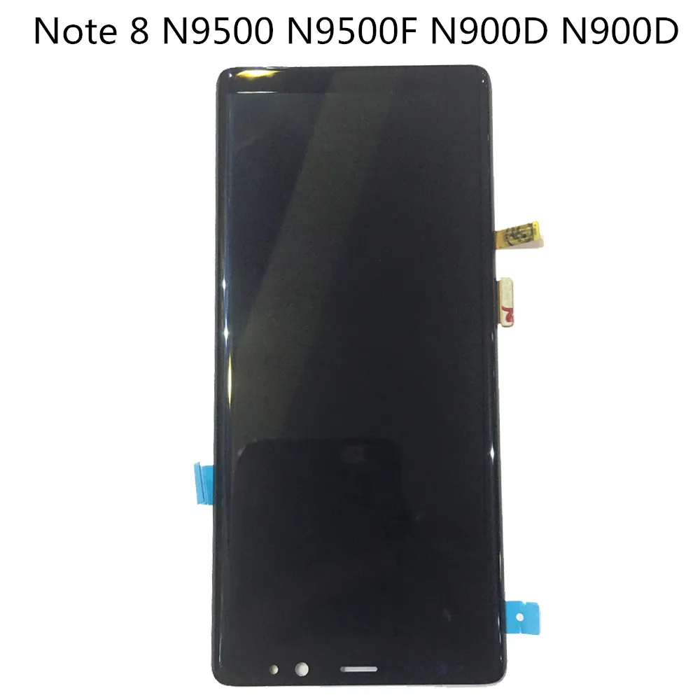 

New Super AMOLED LCD Note 8 N9500 N9500F N900D Display 100% Tested Working Touch Screen Frame Assembly For Samsung Galaxy lcd