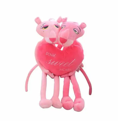 

Azoo 60CM Sweet Heart Couples Plush Toys love Pink Panther Animal leopard Doll Stuffed Animals for Children Birthday Gift
