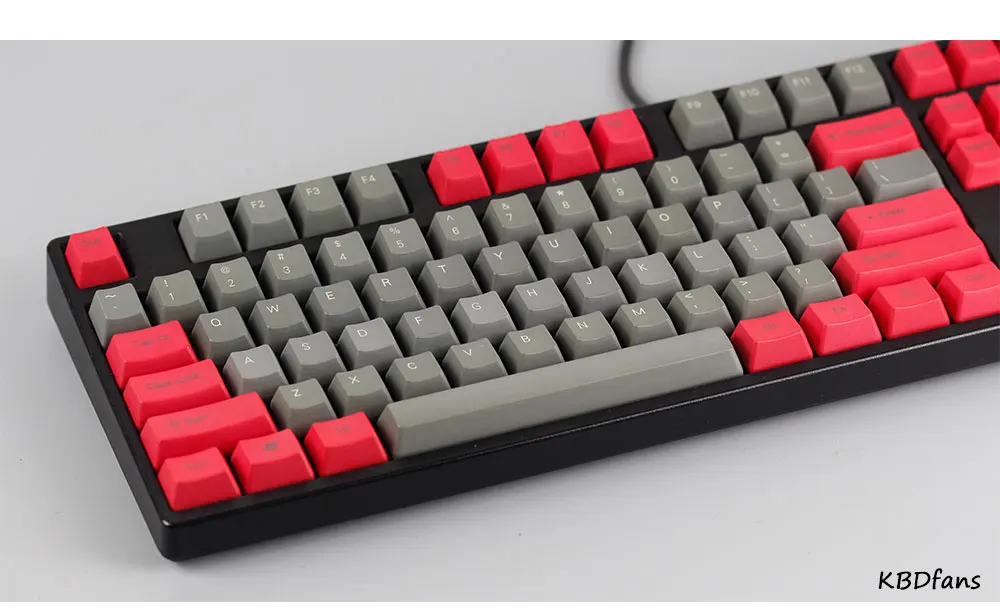 Топ Печатный keycap pbt Материал для механической клавиатуры 104 клавиш красный серый keycaps