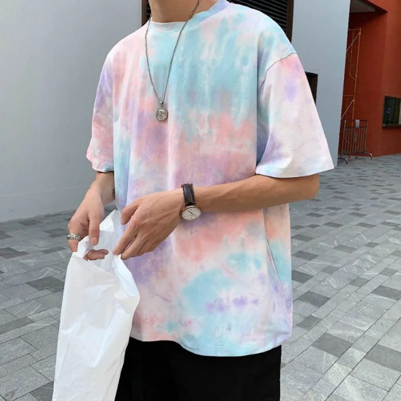 

2019New T-shirt Men's Rainbow Fashion Summer Leisure Boys'and Girls' Shirts Brand Short Sleeve T-shirts Printed Hip-Hop T-shirts
