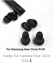 Ушные вкладыши для samsung gear Circle R130 Силиконовые чехлы-вкладыши Bluetooth спортивные наушники амбушюры вкладыши для наушников Наушники-вкладыши