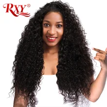 RXY Glueless Lace Front Human Hair Wigs for Black Women Kinky Curly Wig with Baby Hair 150% Brazilian Wigs Pre Plucked Non Remy
