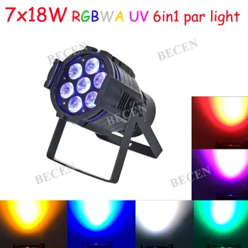 

free shipping 1pcs 7x18w led par can light rgbwa 6in1