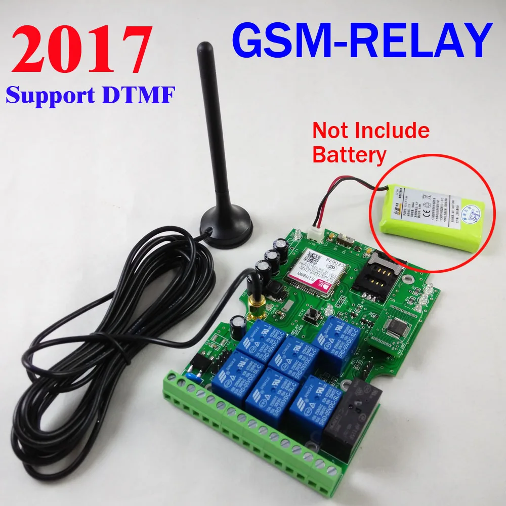 Free shipping GSM Relay Remote Control board with Seven Relay Real Time Switch output GSM QUAD