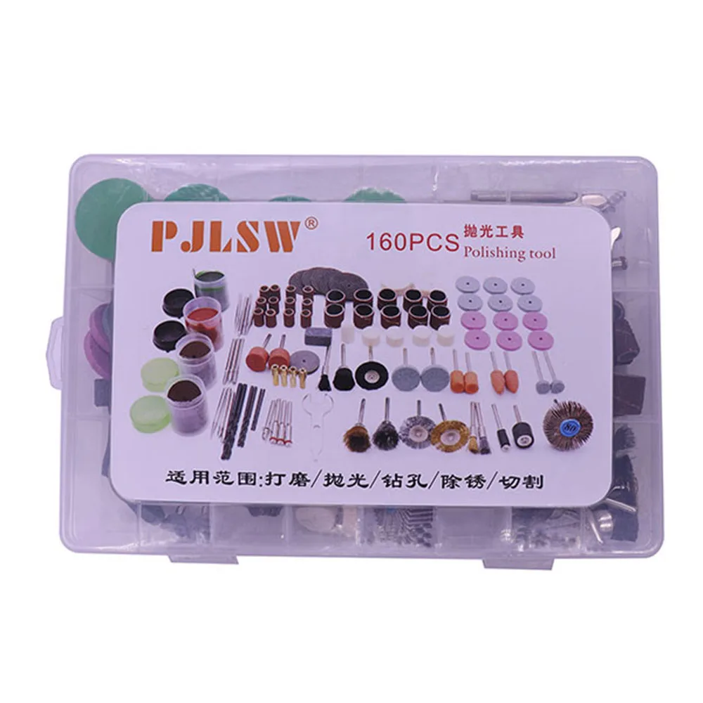 

PJLSW 160PCS/set for Dremel Drill Rotary Tool Accessories Bit Set for Grinding Polishing Cutting Abrasive Tools Kits