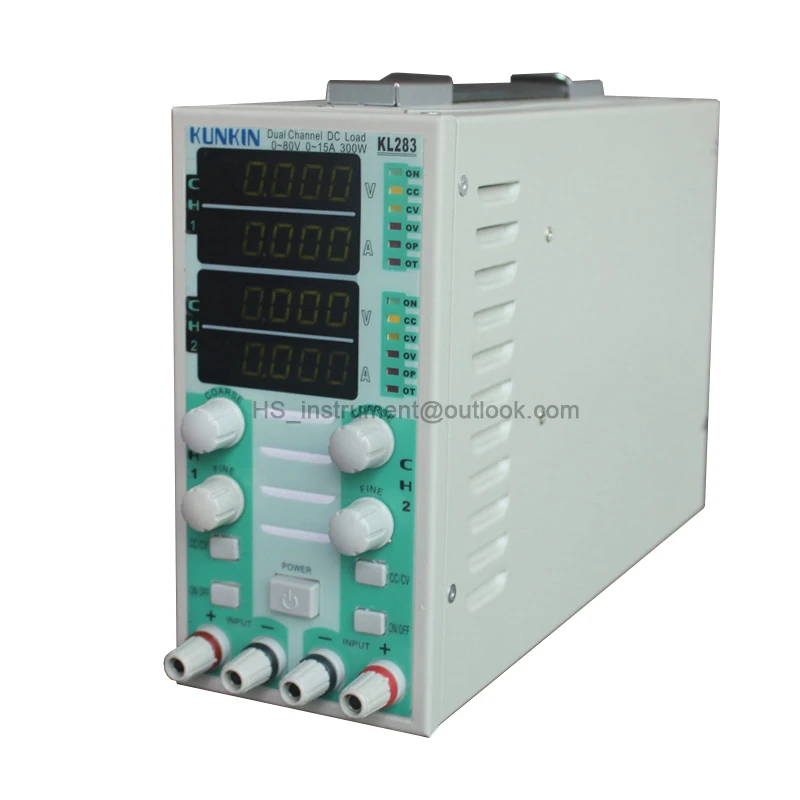 NEW&ORIGINAL KUNKIN KL283 Double channel DC Electronic load meter LED driver DC Tester 300W 220V 1pcs brand new lga1156 cpu socket tester dummy load fake load with led indicator