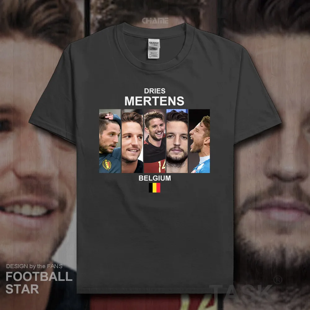 

Dries Mertens t shirt men 2018 jersey Belgium Napoli footballer star tshirt 100% cotton fitness t-shirt casual summer clothes 20