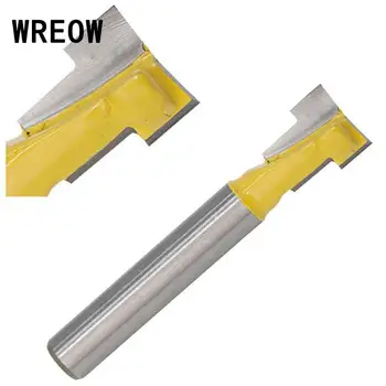 

1/4Inch T-Slot Shank Steel Handle Milling Woodworking Length Slotting Router Bit Yellow Lock Hole Woodwork Chisel Cutter Tool