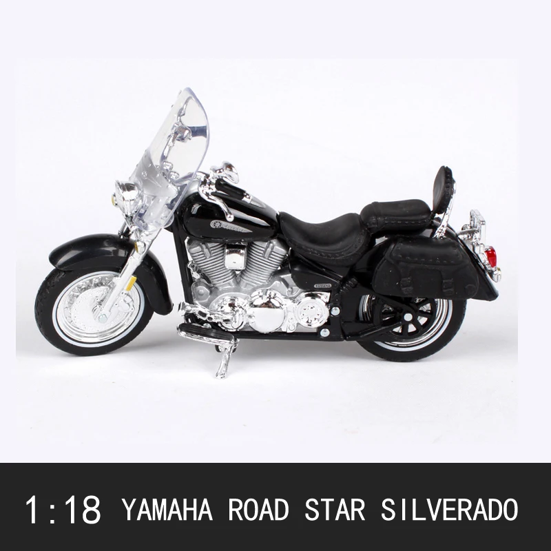Yamaha Road Star silverado negro escala 1:18 moto modelo de maisto