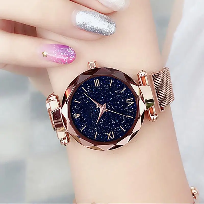 Роскошные женские часы с магнитным звездным небом Женские кварцевые наручные часы модные женские наручные часы reloj mujer relogio feminino