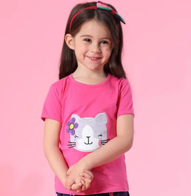 1 8 Y Baby girls T shirt big Girls Tees Summer girls Tops Cartoon girls