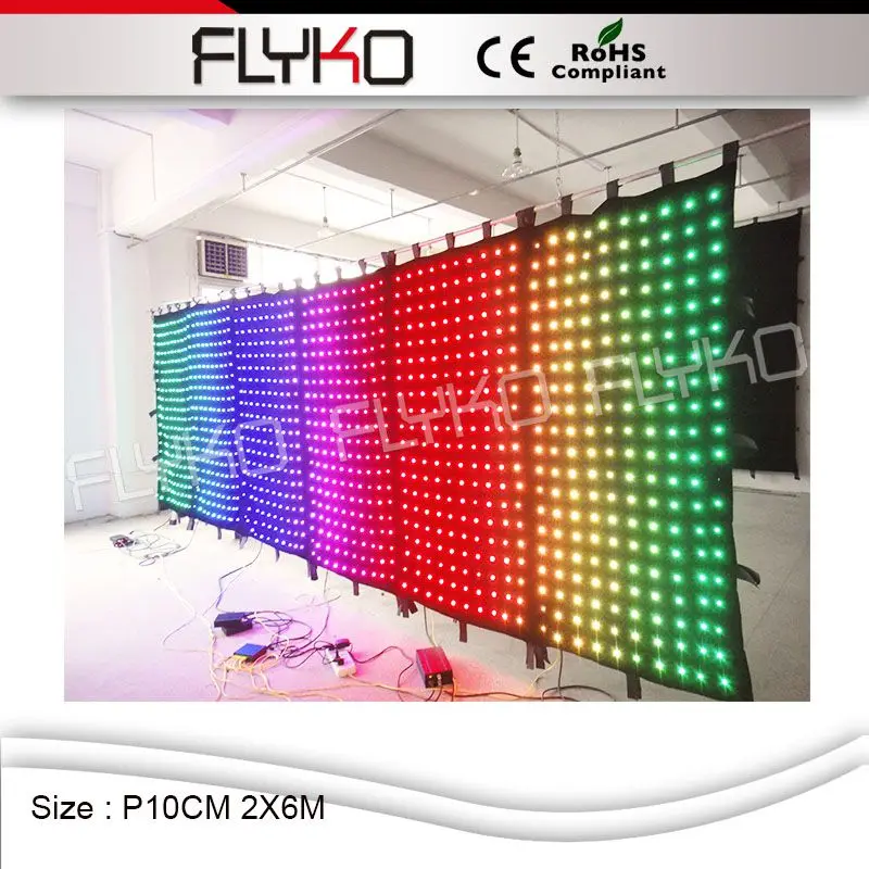 

FLYKO CE ROHS Fireproof halloween decorate background wall full color P10cm 2x6m