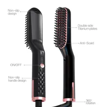 Professional Beard Straightener Brush Hairdressing Comb Multifunctional Man Woman Hair Straightening Brush Beard Electric Comb