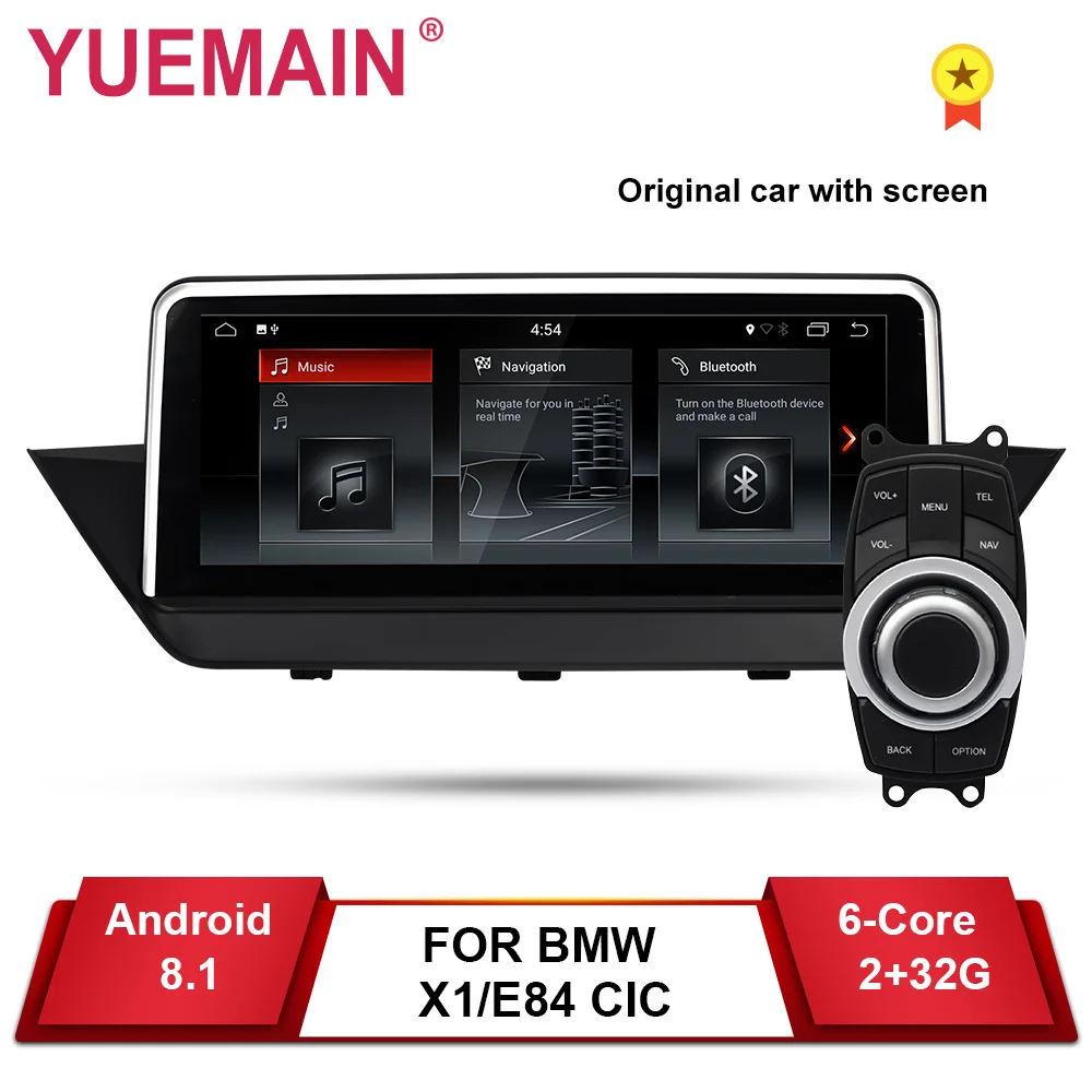 Автомобильный DVD gps Raido плеер EBILAEN Android 9,0 для BMW X1 E84 2009- CIC Мультимедиа Навигация Авто iDrive 2 ГБ+ 32 Гб Камера - Цвет: with idrive button