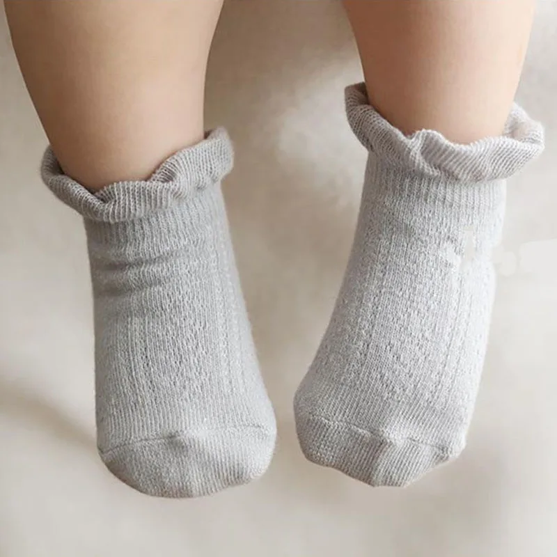 1Pairs Baby Socks Newborn Antiskid Ankle Socks Boys Girls Breathable Short Socks