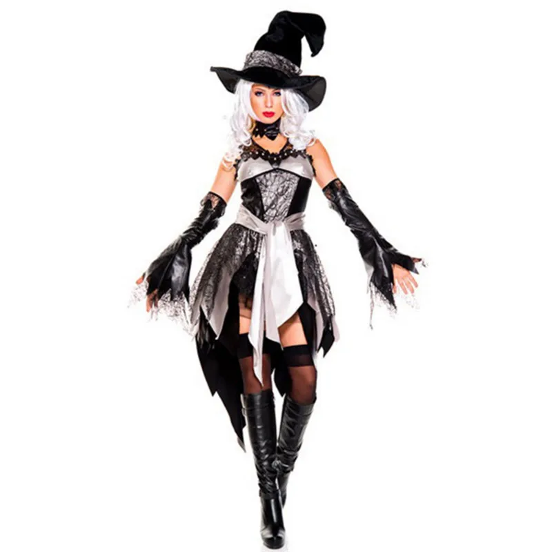 

Deluxe Sexy Witch Costume Magic Moment clothing Adult Gothic Vampire Fancy Cosplay Dress Halloween Costume for Women