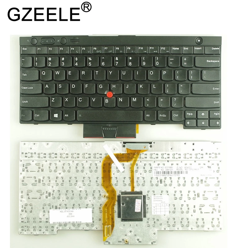 Скидка GZEELE Новая Клавиатура США для lenovo T430 L430 W530 T430I T430S X230I X230 T530I английская Клавиатура США черная