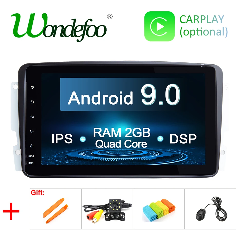 

8" IPS DSP Android 9.0 4G 64G CAR DVD player For Benz W209 W203 W168 W463 W163 M ML Viano W639 Vito Vaneo E-W210 GPS multimedia