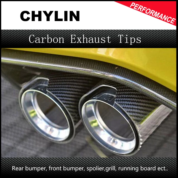

2PCS TOP quality Car Carbon Fiber Exhaust End Tips for BMW 2.5'' in, 3.5'' out, free shipping