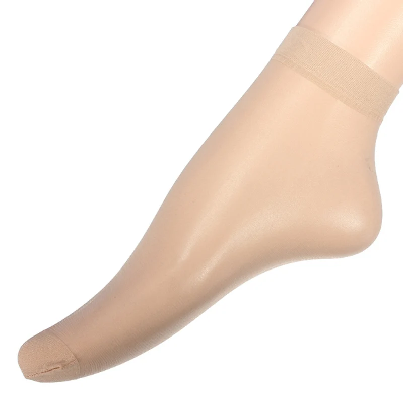3 Pairs Transparent Crystal Silk Socks Women Summer Thin Ankle Socks Mens Sheer Silk Meias Invisible Short Harajuku for Girls (3)